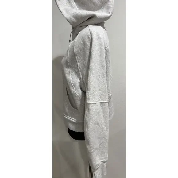 LULULEMON Scuba Oversized Half-Zip Hoodies Heathered Ultra Light Gray SZ. XS/S - Picture 6 of 8